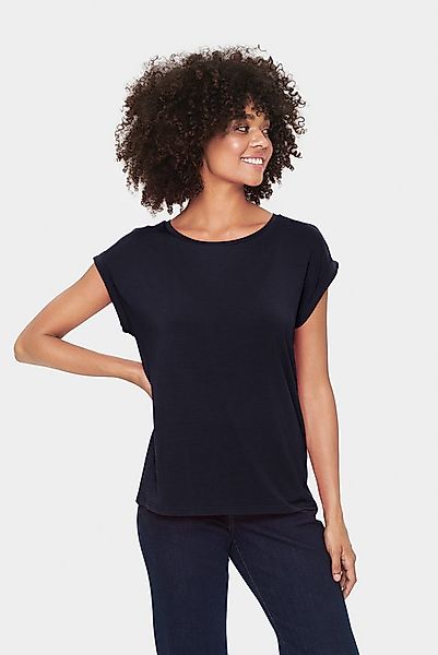 Saint Tropez Rundhalsshirt Basic in edler LYOCELL Qualität günstig online kaufen