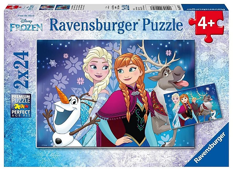 Ravensburger Puzzle Disney Frozen Nordlichter. Puzzle 2 x 24 Teile, 24 Puzz günstig online kaufen
