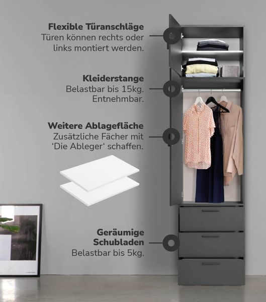 mokebo Kleiderschrank Der Grenzenlose (1-Türig & günstig online kaufen