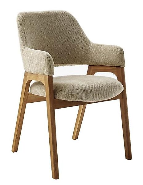 Armlehnstuhl 1 Stück Wildeiche geölt / Sand günstig online kaufen