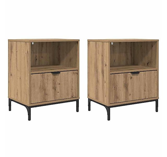 vidaXL Nachttisch Nachttische 2 pcs Artisan-Eiche 49 x 36 x 61 cm Holzwerks günstig online kaufen
