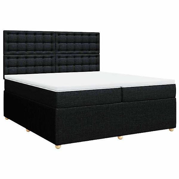 vidaXL Boxspringbett mit Matratze Schwarz 200x200 cm Stoff 3292179 günstig online kaufen