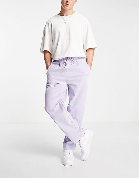 Another Reason – Cord-Hose in der Farbe Flieder mit Kordelzug-Violett günstig online kaufen