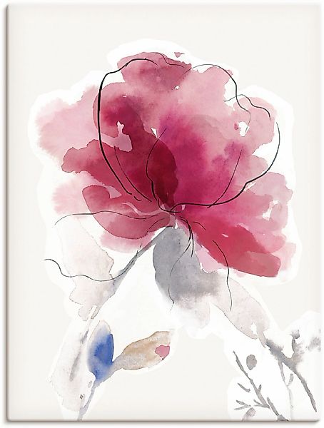 Artland Wandbild »Rosige Blüte II.« Blumenbilder 1 Stk. tlg. als Alubild, O günstig online kaufen