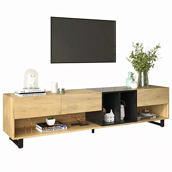 GLIESE TV-Schrank Wohnzimmermöbel Lowboard, TV-Schrank, 200 x 40 x 50 cm günstig online kaufen