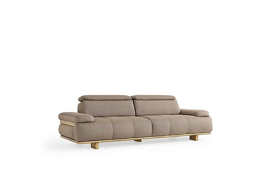 Xlmoebel 3-Sitzer Elegantes Hellgrau Sofa mit drei Sitzplätzen für das Wohn günstig online kaufen