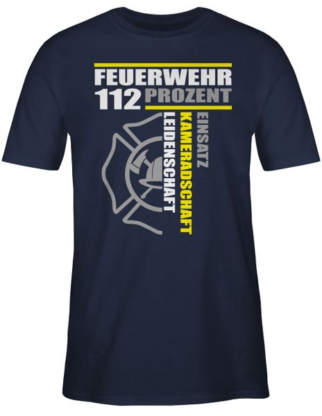 Shirtracer T-Shirt Feuerwehr 112 Prozent Einsatz günstig online kaufen