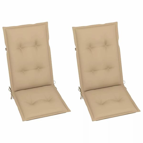 Gartenstuhlauflagen 2 Stk. Beige 120x50x7 Cm günstig online kaufen