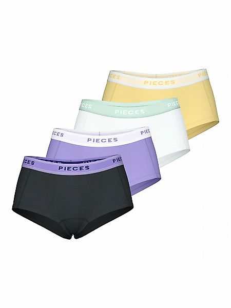 pieces Hipster "PCLOGO LADY 4 PACK SOLID NOOS BC" Packung, 4er-Pack, 4 Stk. günstig online kaufen