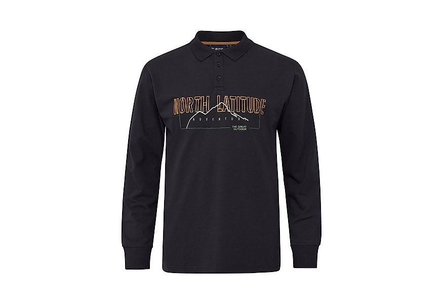 north 56 4 Langarm-Poloshirt Langarm Poloshirt in großen Größen von North L günstig online kaufen