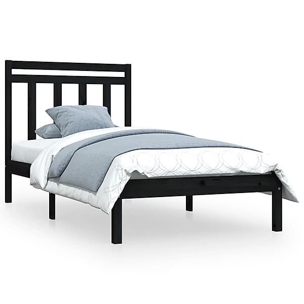 Vidaxl Massivholzbett Schwarz 75x190 Cm 2ft6 Small Single günstig online kaufen