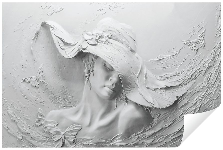 Wallarena Fototapete 3D EFFEKT Skulptur Frau günstig online kaufen