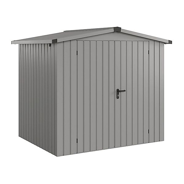 Hörmann EcoStar Gerätehaus Euroline Satteldach 2-flg 237 x 181 cm Graualumi günstig online kaufen