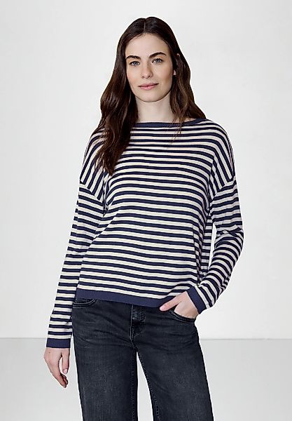 STREET ONE STUDIO Streifenpullover mit U-Boot-Ausschnitt günstig online kaufen
