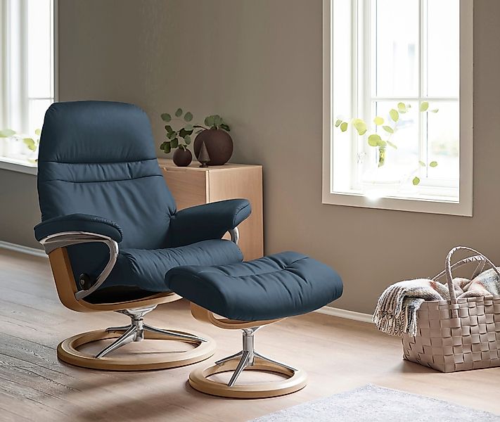 Stressless Fußhocker "Sunrise" mit Signature Base, Gestell Eiche günstig online kaufen