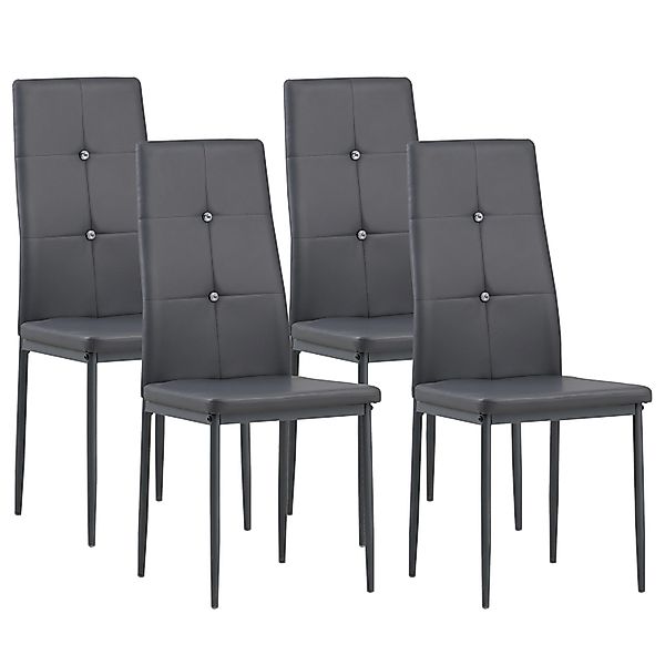 Albatros Esszimmerstühle DIAMOND 4er Set Grau günstig online kaufen