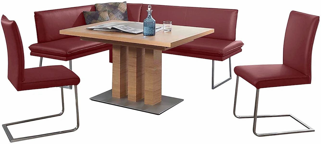 K+W Komfort & Wohnen Essgruppe "Santos III" 4 Stk. tlg. gepolsterte Eckbank günstig online kaufen