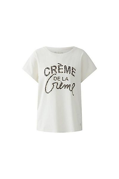 Oui T-Shirt Crème de la Crème Frontprint mit Schmucksteinen „Crème de la Cr günstig online kaufen