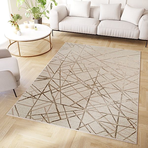 Tapiso Teppich CRYSTAL, rechteckig, Höhe: 8 mm, Wohnzimmer, Schlafzimmer, m günstig online kaufen