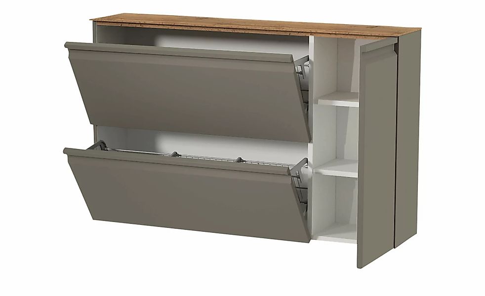 Wohnwert Hängeschuhschrank  Leo ¦ grau ¦ Maße (cm): B: 125 H: 79 T: 28.0 Ga günstig online kaufen