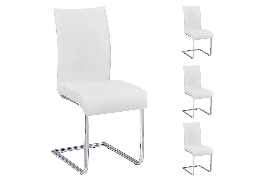 IDIMEX Esszimmerstuhl ALADINO (4 St), Schwingstuhl mit Kunstlederbezug, Met günstig online kaufen