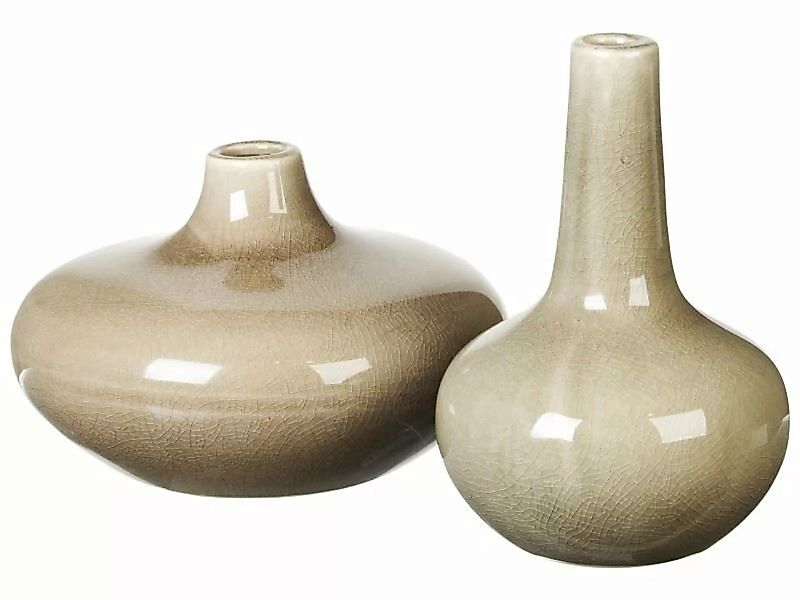 Broste Copenhagen Vasen Vase TINY hoch Keramik taupe grey 12 cm (1 Stück) ( günstig online kaufen