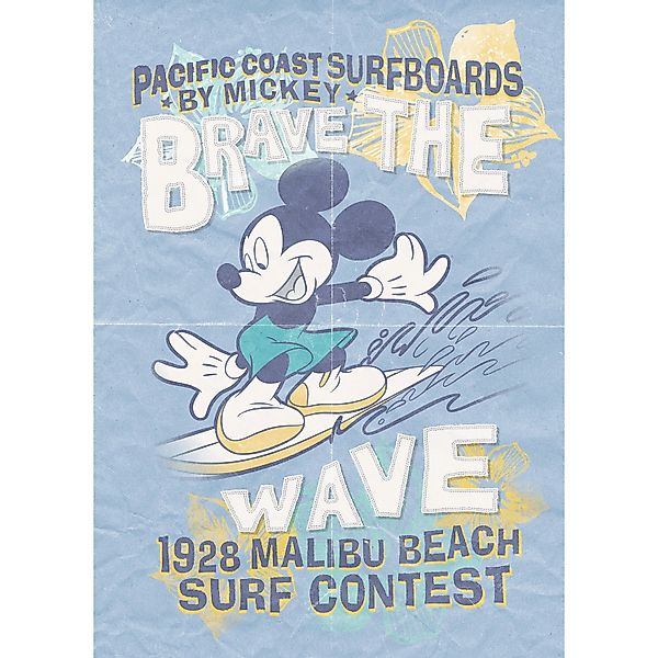 Komar Vliesfototapete Mickey Brave the Wave 200 cm x 280 cm günstig online kaufen
