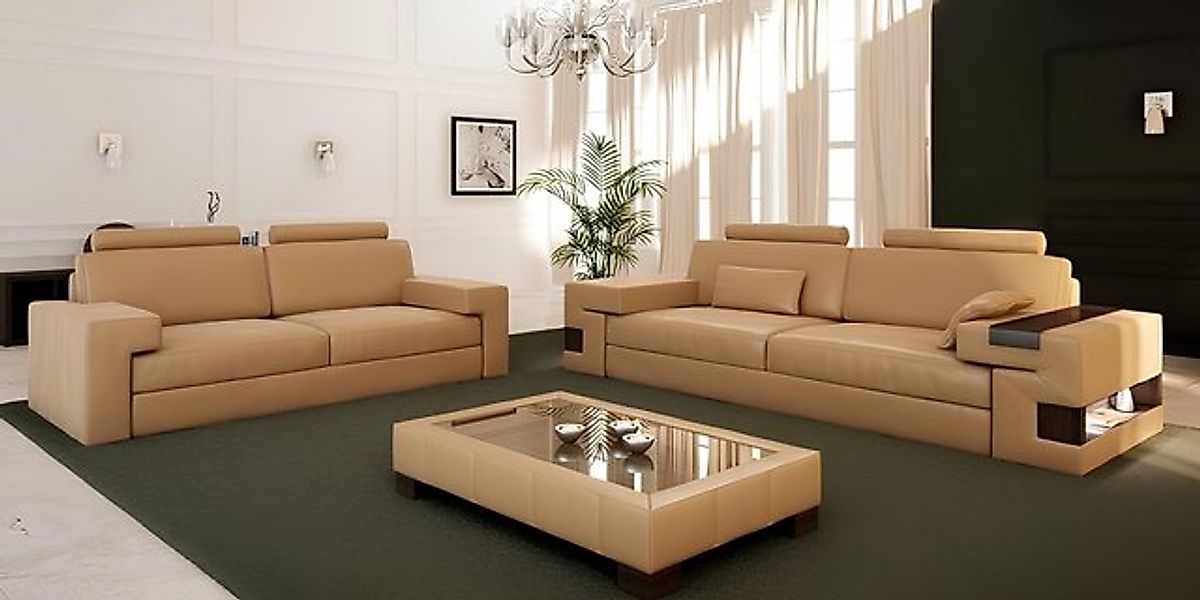 Xlmoebel Sofa Ledersofa Sitzgruppe 3+2+1 Couch Polstersofa Set Garnitur Nas günstig online kaufen