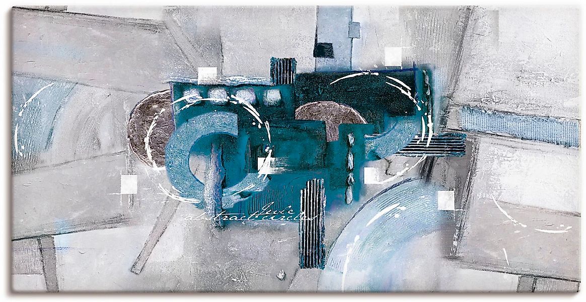 Artland Wandbild "Abstrakte blaue Kreise" Gegenstandslos 1 Stk. tlg. als Al günstig online kaufen