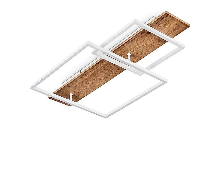 hofstein Deckenleuchte »Palermo« dimmbare Deckenlampe aus Metall/Holz, 3000 günstig online kaufen