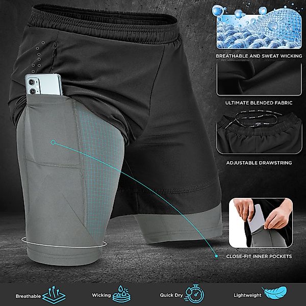 RDX Sports Laufshorts RDX Herren Laufshorts, günstig online kaufen
