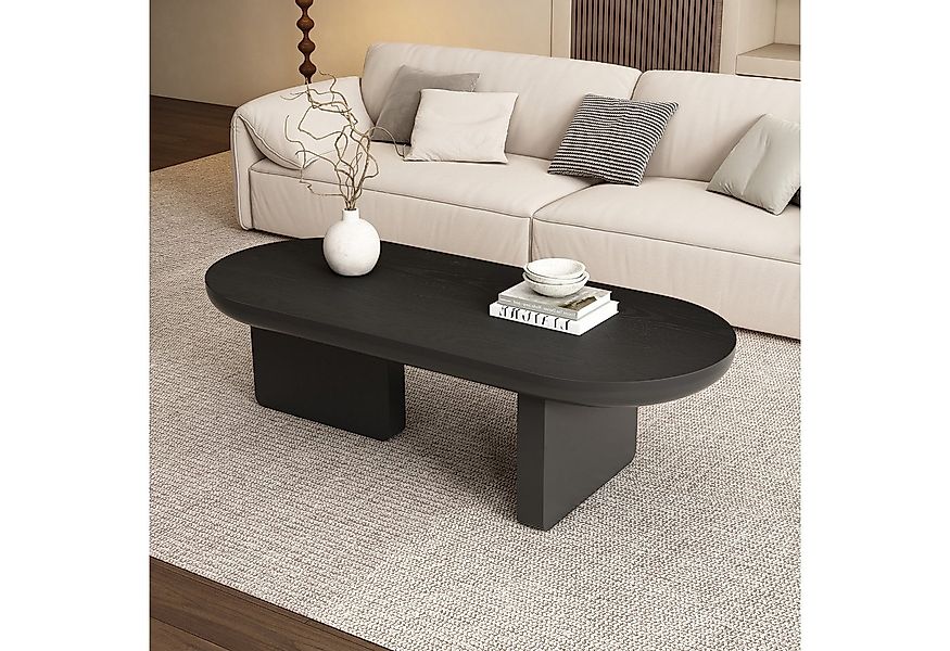 REDOM Couchtisch mit ovaler Tischplatte (Sofatisch, Beistelltisch,Kaffeetis günstig online kaufen