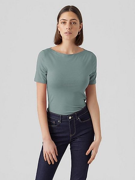 Vero Moda T-Shirt Basic Stretch mit U-Boot-Ausschnitt VMPANDA VMPANDA MODAL günstig online kaufen