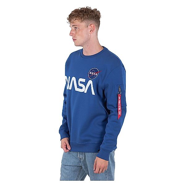 Alpha Industries Nasa Reflective Sweatshirt M Nasa Blue günstig online kaufen