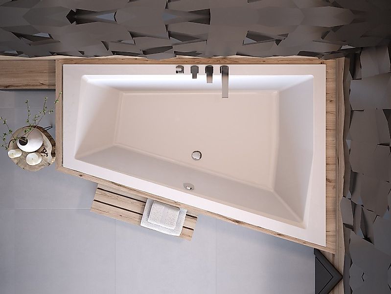 KOLMAN Badewanne Eckbadewanne Intima Slim 180x125, günstig online kaufen