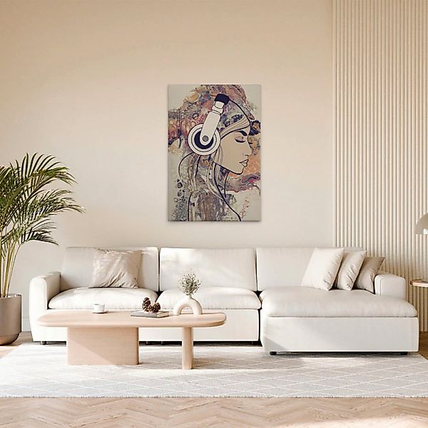 A.S. Création Leinwandbild "Acryl Lady 3 - Wandbild Bunt Creme Beige Keilra günstig online kaufen