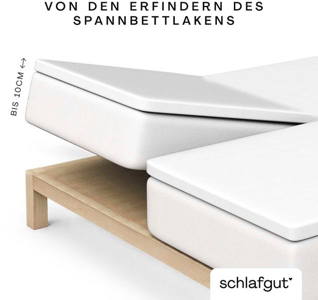 Schlafgut Spannbettlaken "Pure Split-Topper" MADE IN GREEN by OEKO-TEX günstig online kaufen