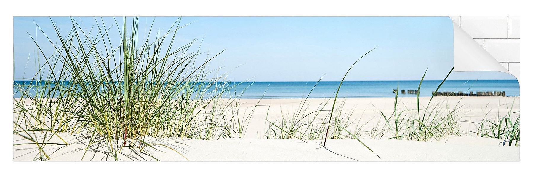 Bilderdepot24 Küchenrückwand blau dekor Natur Strand günstig online kaufen