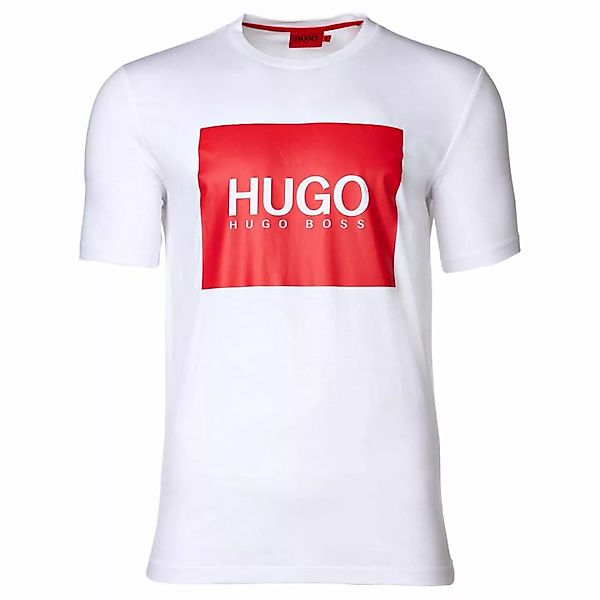 HUGO Herren T-Shirt - DOLIVE214, Rundhals, 1/2-Arm, Logo-Print, Baumwolle günstig online kaufen