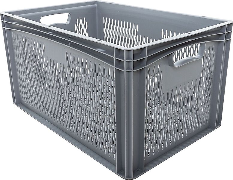 SURPLUS Aufbewahrungsbox Eurobox 60 x 40 x 32 cm, 62 L, durchbrochen, grau günstig online kaufen