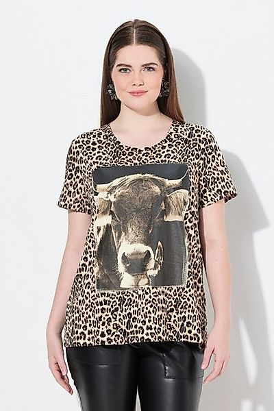 Ulla Popken T-Shirt T-Shirt Trachtenmotiv Classic Rundhals Halbarm günstig online kaufen