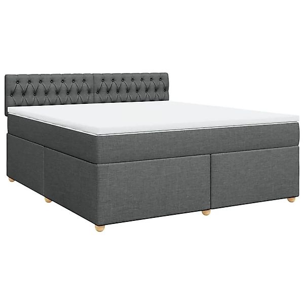vidaXL Boxspringbett mit Matratze Dunkelgrau 180x200 cm Stoff 3286767 günstig online kaufen