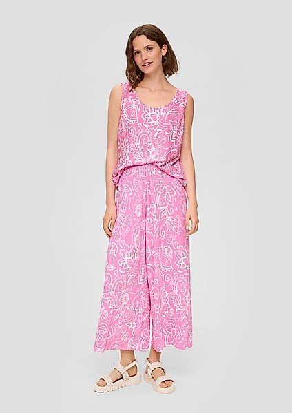 s.Oliver 7/8-Hose Plissierte Wide-Leg-Hose mit Elastikbund günstig online kaufen