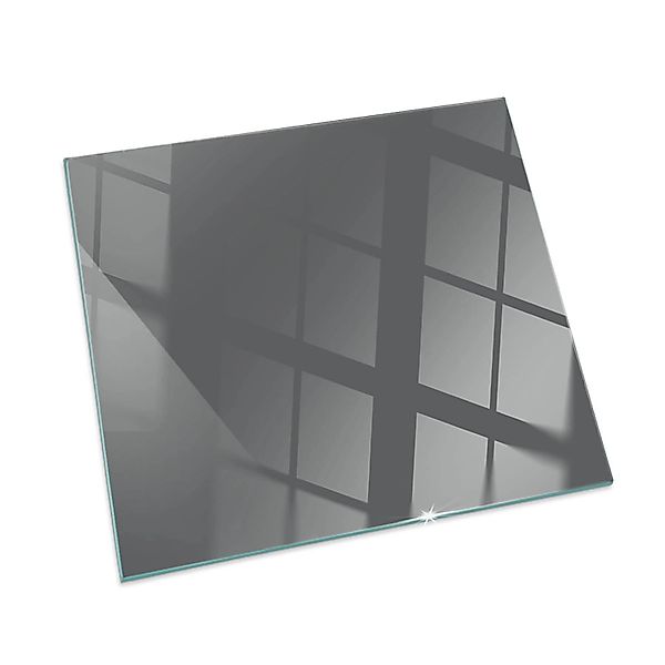 Tulup Glasplatte für Kamin Grau Glasplatte für Kaminöfen Quadrat 50x50 cm G günstig online kaufen