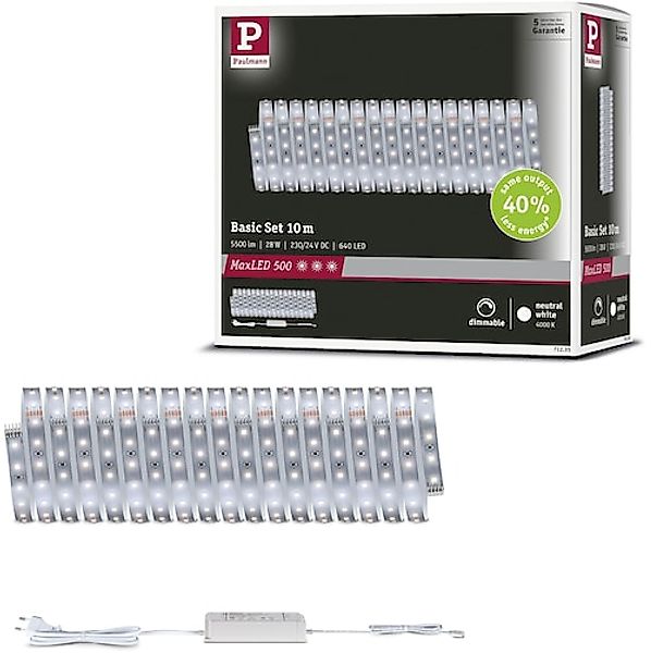 Paulmann LED-Streifen »MaxLED 500 LED Strip Neutralweiß Basisset« günstig online kaufen