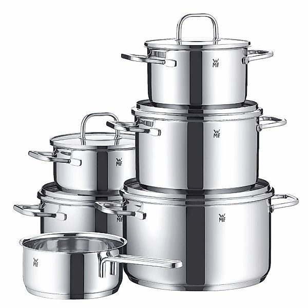 WMF Topf-Set "Inspiration Induktion, Kochtopf Set mit Glasdeckel" Cromargan günstig online kaufen