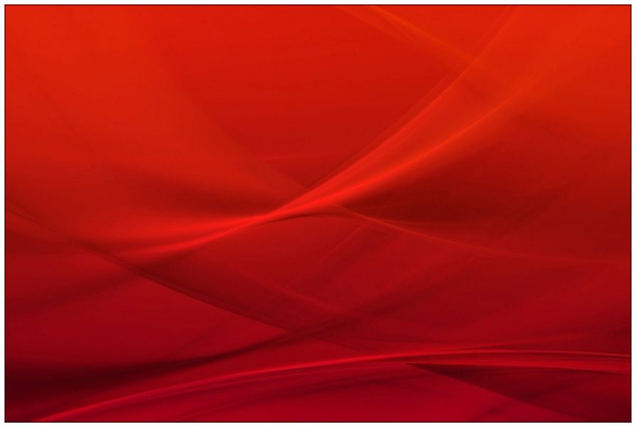 Wallario Glasbild, Abstrakte rotes Muster - günstig online kaufen