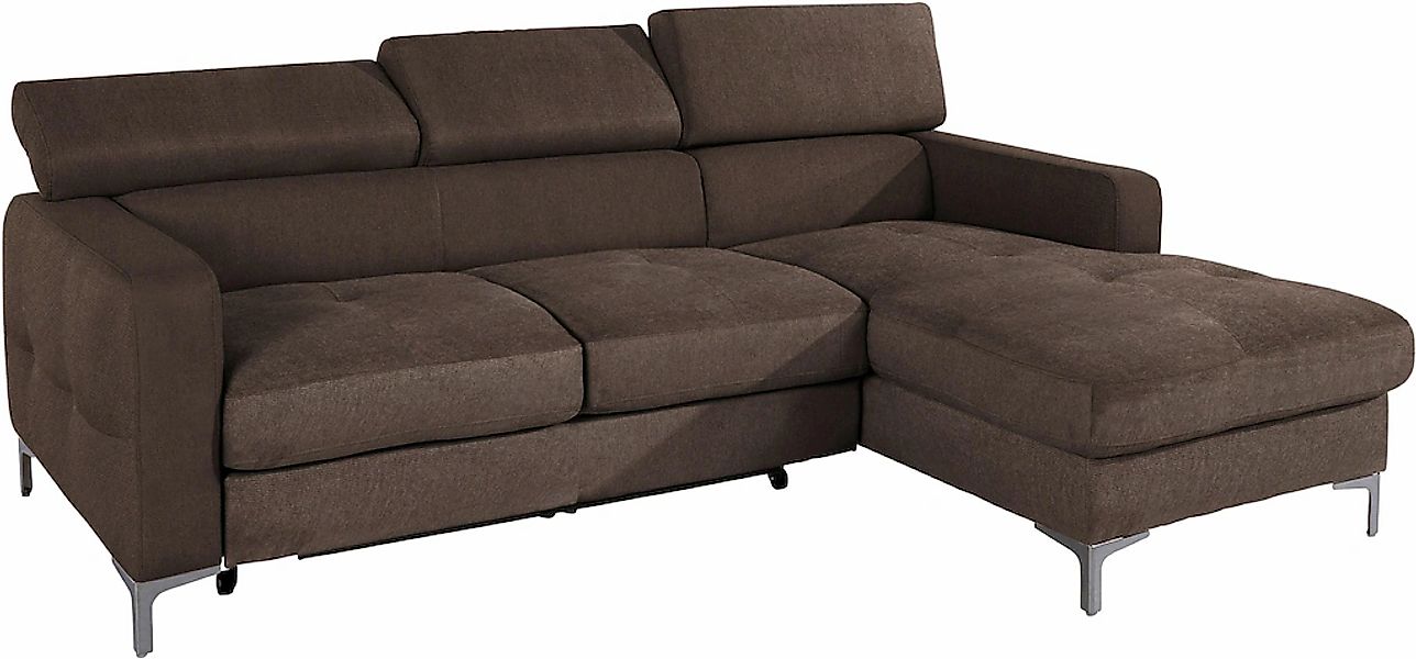 COTTA Ecksofa "Sammy L-Form", mit Kopfteilverstellung, wahlweise mit Bettfu günstig online kaufen