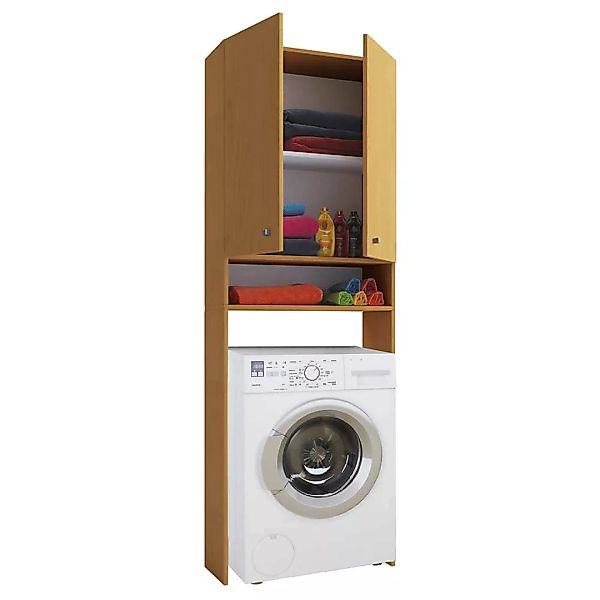 Waschmaschinenschrank in Buchefarben 184 cm hoch - 27 cm tief günstig online kaufen