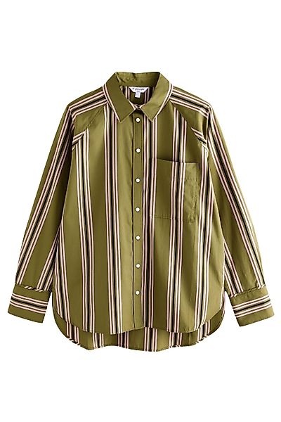 Next Langarmhemd Oversize-Langarmshirt aus Baumwolle, Kurzgröße günstig online kaufen